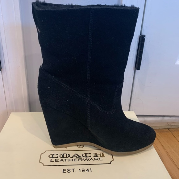 Coach Black Danee Suede Boots - Picture 5 of 7